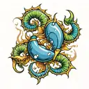 scorpio and pisces zodiac sign tattoo tattoo design idea