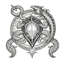 scorpio and pisces zodiac sign tattoo with virgo protector  tattoo design idea