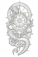 pisces, virgo, scorpio and cancer zodiac sign incorporated tattoo design idea