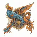 two pheonix as pisces and scorpio zodiac sign tattoo tattoo design idea