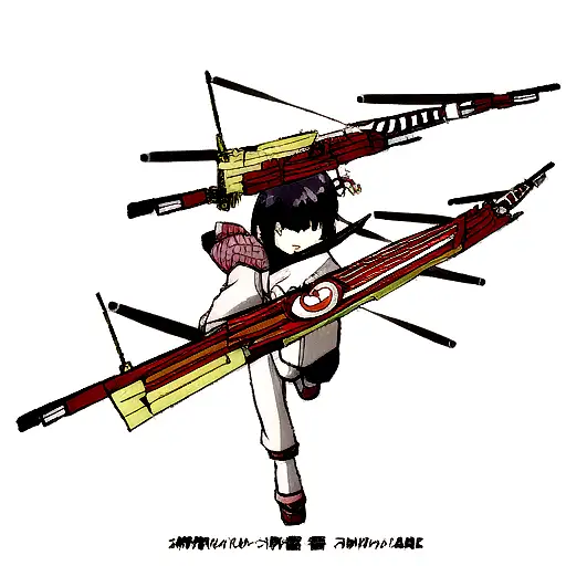 Japanese weapons  tattoo design idea