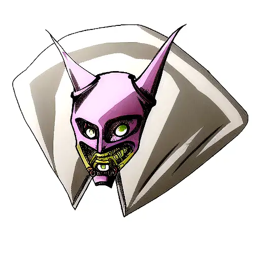 realistic killer queen from jojo's bizarre advanture with a d20 dice tattoo design idea