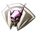 realistic killer queen from jojo's bizarre advanture with a d20 dice tattoo design idea