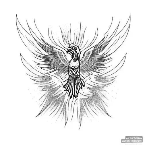 phoenix colors tattoo design idea