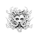 medusa, psycho, trival tattoo design idea