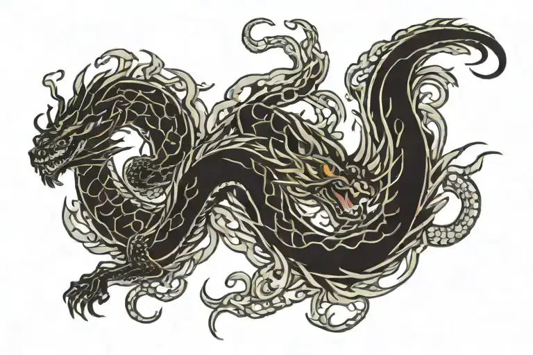 dragon armband tattoo featuring shen long tattoo design idea