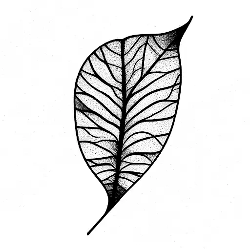 veins with leaf tattoo design idea