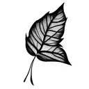 veins with leaf tattoo design idea