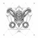 Lavender, gemini symbol, semicolon tattoo design idea