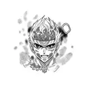 black clover anime tattoo design idea
