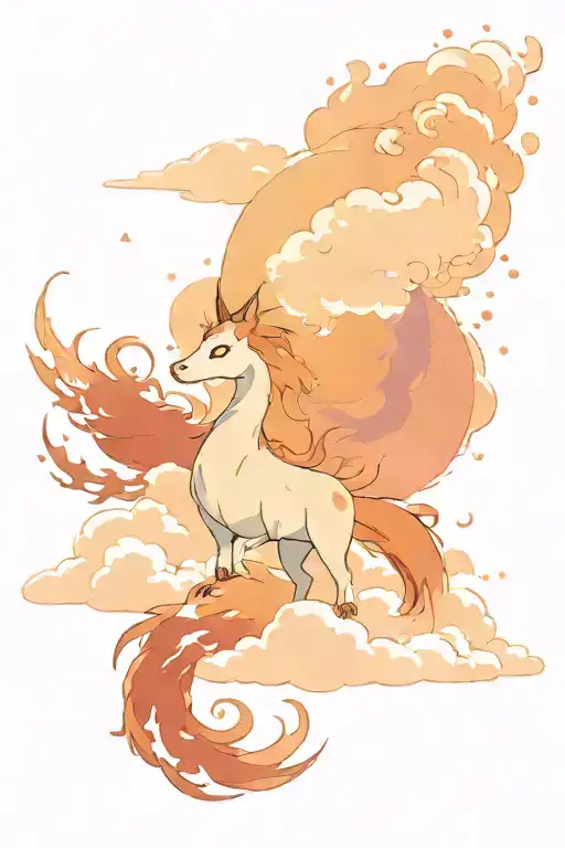 haku (anime) and clouds looking tattoo design idea