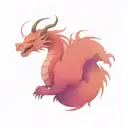Haku dragon from the anime sprited away, he flies among the clouds, he has blue manes, among the purple and pink clouds, tattoo design idea
