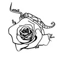 scorpion with rose tattoo design idea