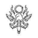 scorpion with rose tattoo design idea