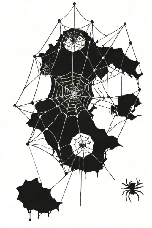cobweb and spiders tattoo design idea