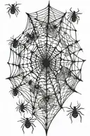 cobweb and spiders tattoo design idea