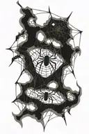 cobweb and spiders tattoo design idea