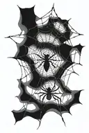 cobweb and spiders tattoo design idea