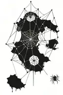 cobweb and spiders tattoo design idea
