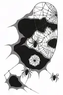 cobweb and spiders tattoo design idea