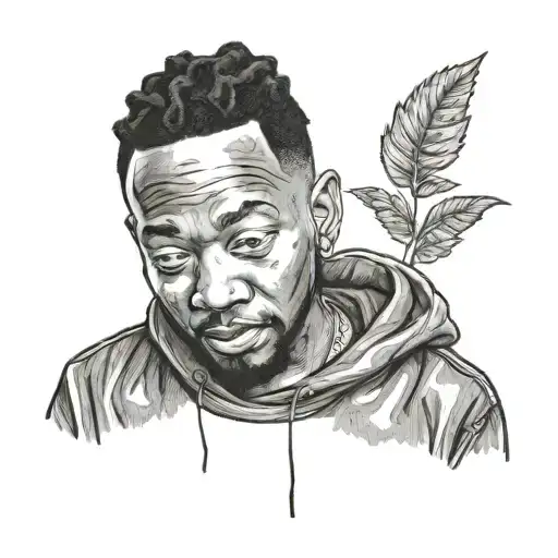 Kendrick Lamar with lyrics  tattoo design idea