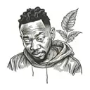 Kendrick Lamar with lyrics  tattoo design idea