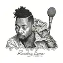 Kendrick Lamar with lyrics  tattoo design idea