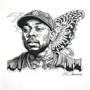 Kendrick Lamar with lyrics  tattoo design idea