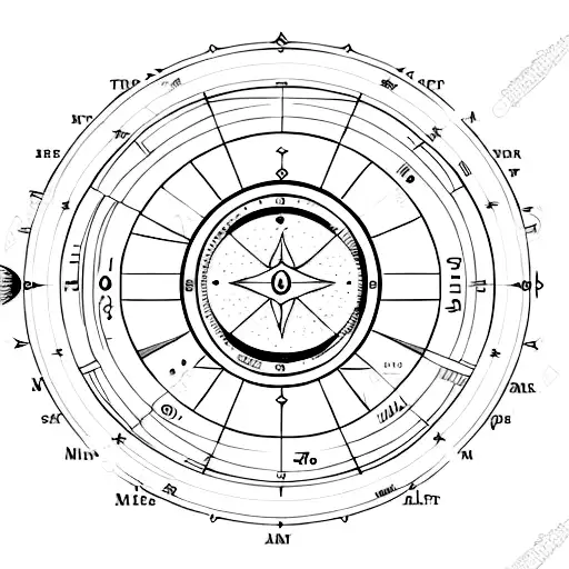 astrology aspect Jupiter conjunction midheaven simple  tattoo design idea