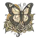 semi colon, butterfly, Medusa   tattoo design idea
