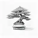 bonsai tree tattoo design idea