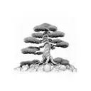 bonsai tree tattoo design idea