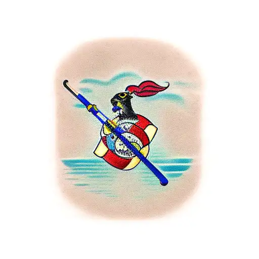 Pool cue tattoo design idea