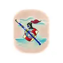 Pool cue tattoo design idea