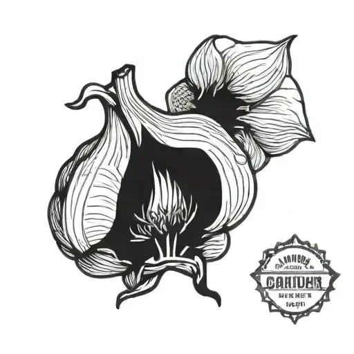 garlic tattoo design idea