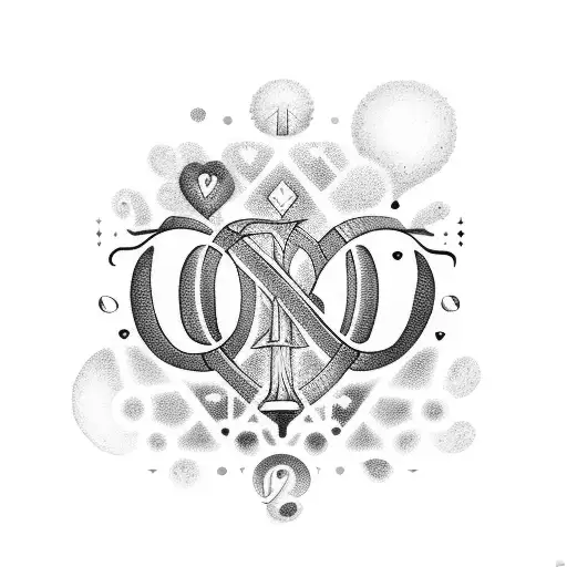 frase ALL WE NEED IS LOVE con letras goticas en forma circular tattoo design idea