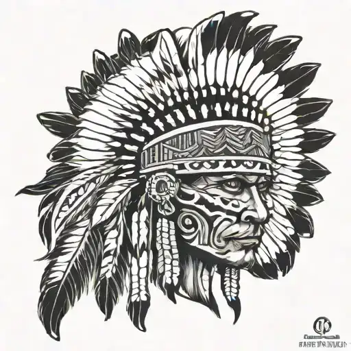 Native American tribal bands tattoo design idea