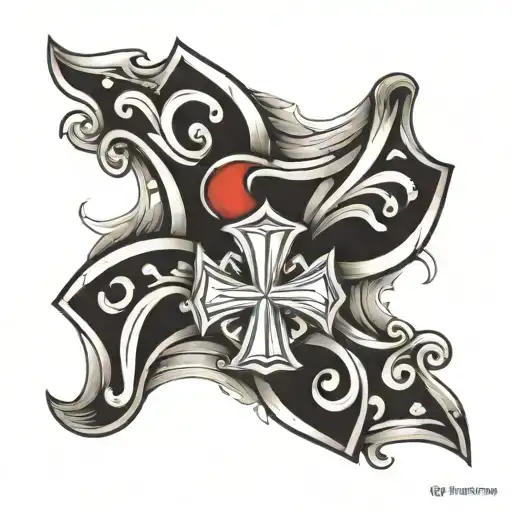 maltese cross tattoo design idea