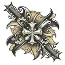 maltese cross tattoo design idea