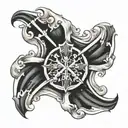 maltese cross tattoo design idea