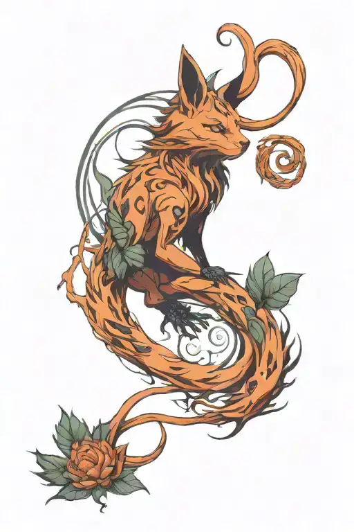 kurama tattoo design idea