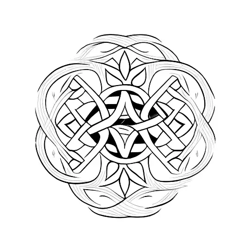 A tattoo symbolizing the bond between three siblings through a geometric design tattoo design idea