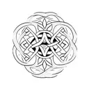 A tattoo symbolizing the bond between three siblings through a geometric design tattoo design idea