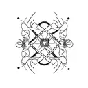 A tattoo symbolizing the bond between three siblings through a geometric design tattoo design idea