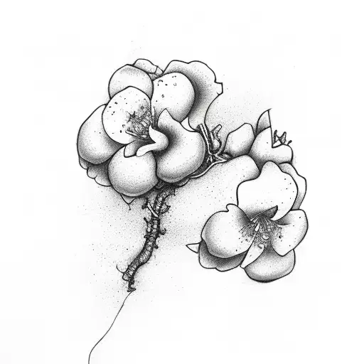 Curse Mark and Cherry Blossom tattoo design idea