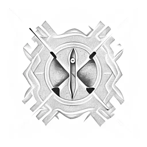 Trident tattoo design idea