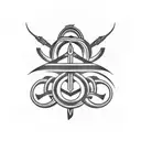 Trident tattoo design idea