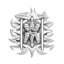 Trident tattoo design idea