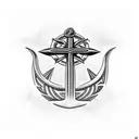 Trident tattoo design idea