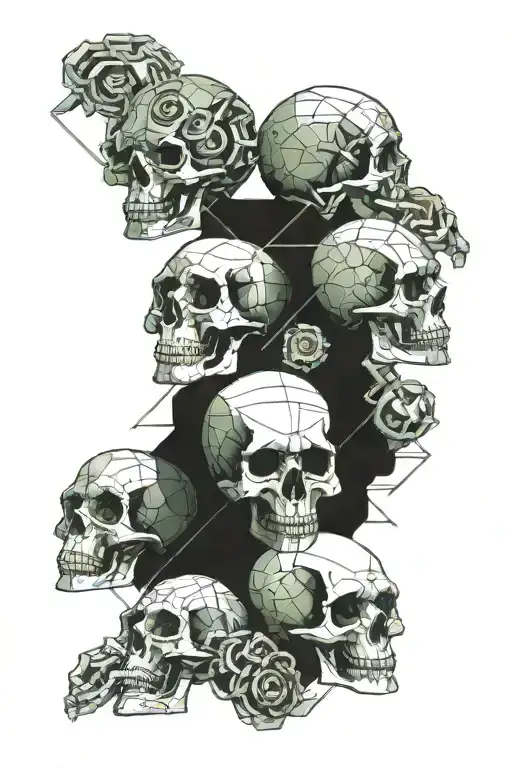 hear, see, and speak no evil tattoo skulls. tattoo design idea